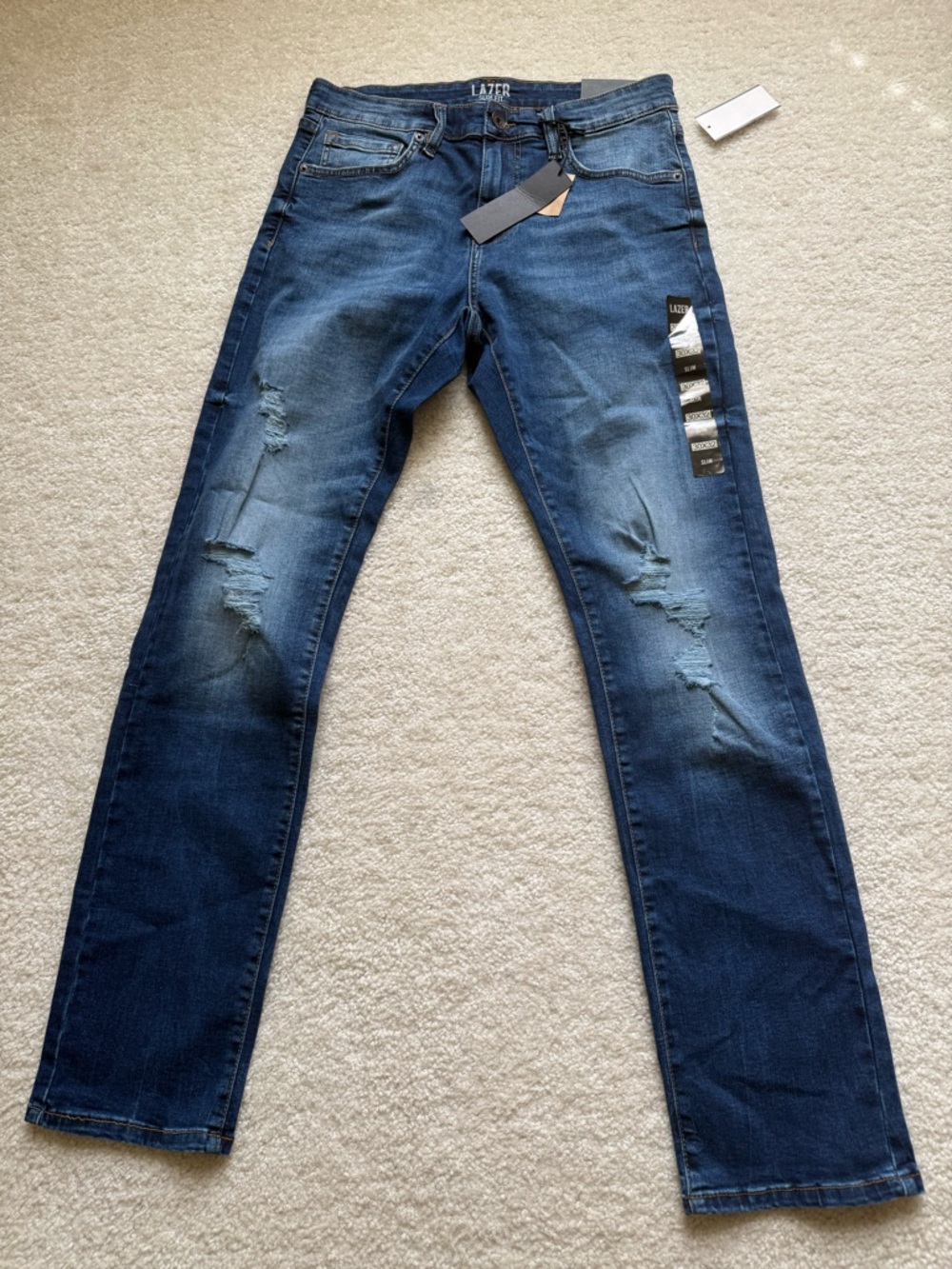 Lazer Slim Straight Men's Jeans in Dark Blue